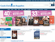 Tablet Screenshot of cookchristianbookstore.com